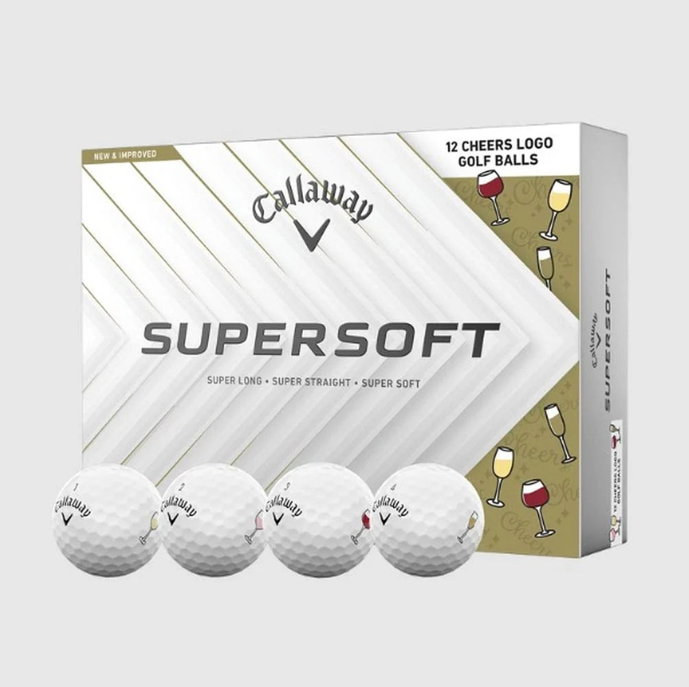 Callaway 2025 Supersoft 12 Cheers Logo Golf Balls