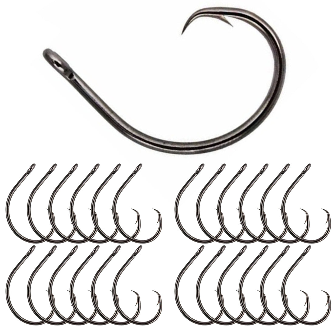 Reaction Tackle Premium Circle Hooks-25 Pack - Keep Casting Fishing & Outdoors