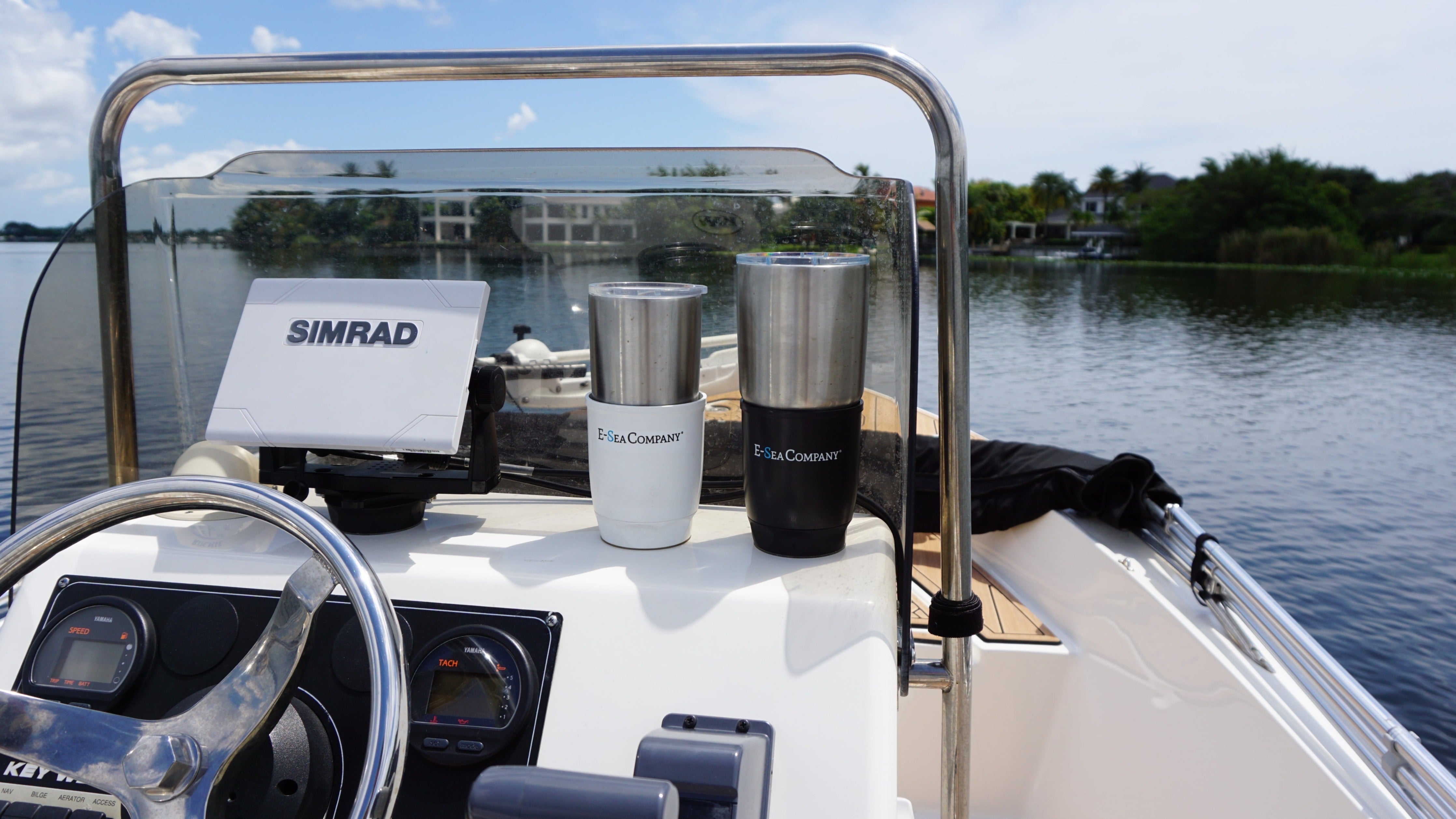 E-Sea Cup Original-Suction Mounted Cup Holder-Black - Keep Casting Fishing & Outdoors