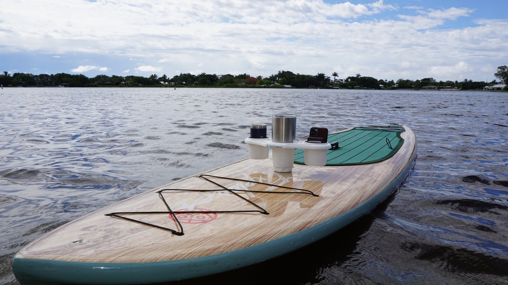 E-Sea Caddy Pro- Multi Cup Suction Mounted Drink Holder-White - Keep Casting Fishing & Outdoors