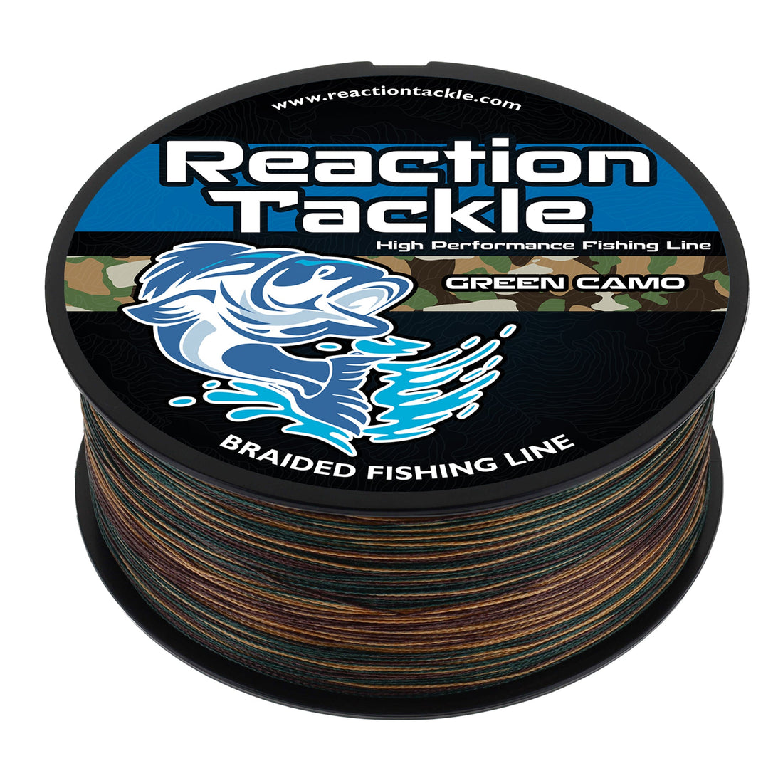 Reaction Tackle Braided Fishing Line - Green Camo - Keep Casting Fishing & Outdoors