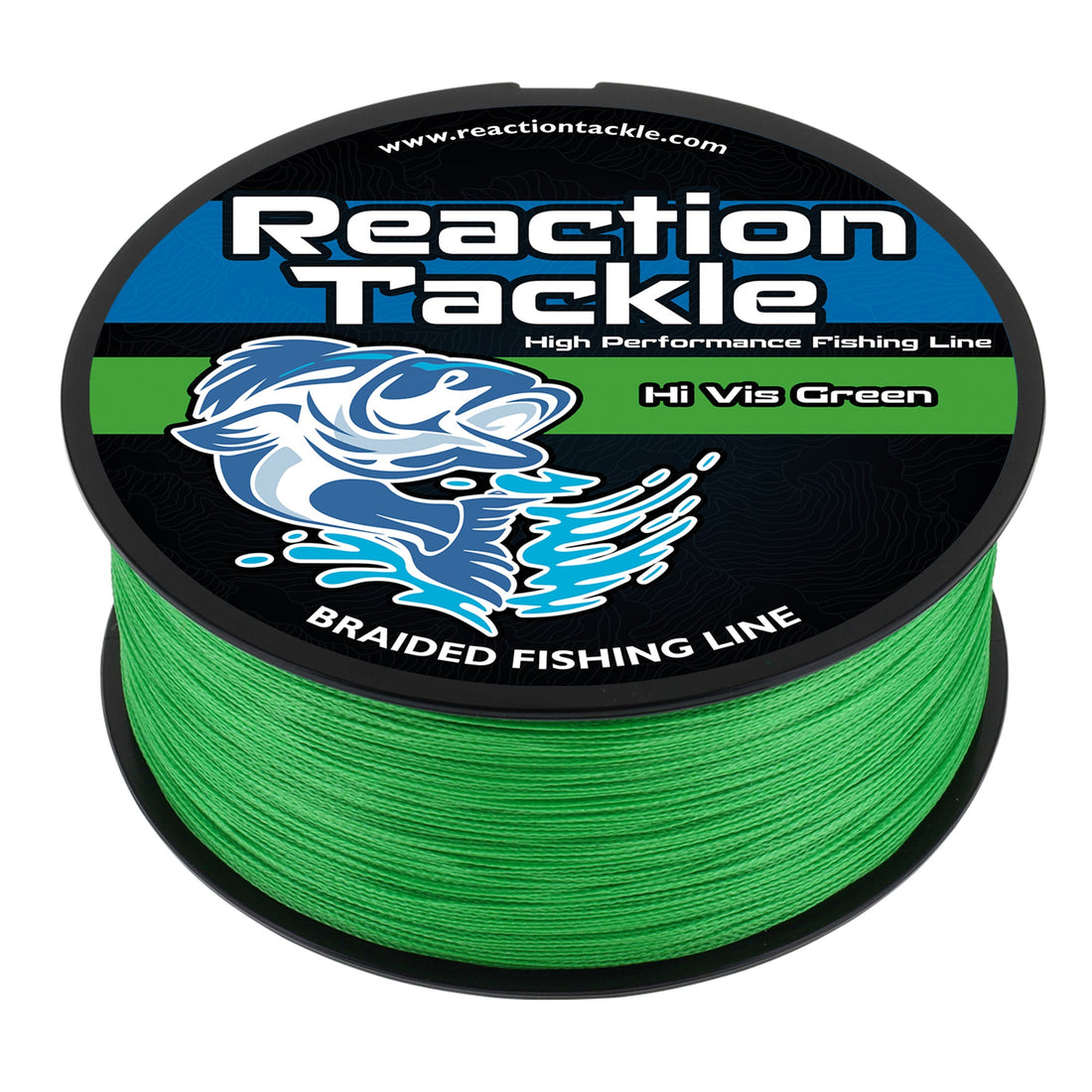 Reaction Tackle Braided Fishing Line - Hi-Vis Green - Keep Casting Fishing & Outdoors