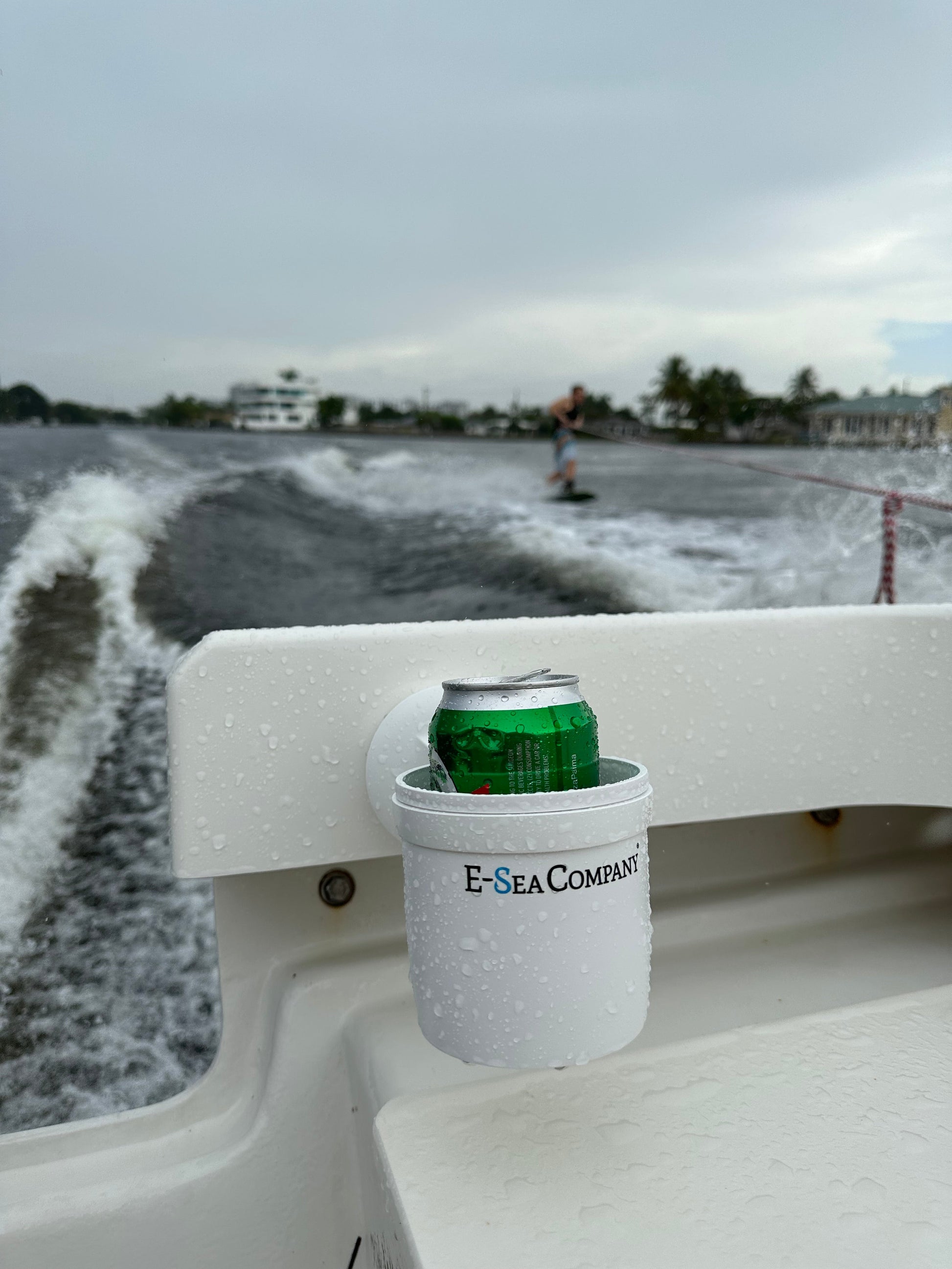 E-Sea Cup Adjustable-Suction Mounted Adjustable Angle Cup Holder-White - Keep Casting Fishing & Outdoors