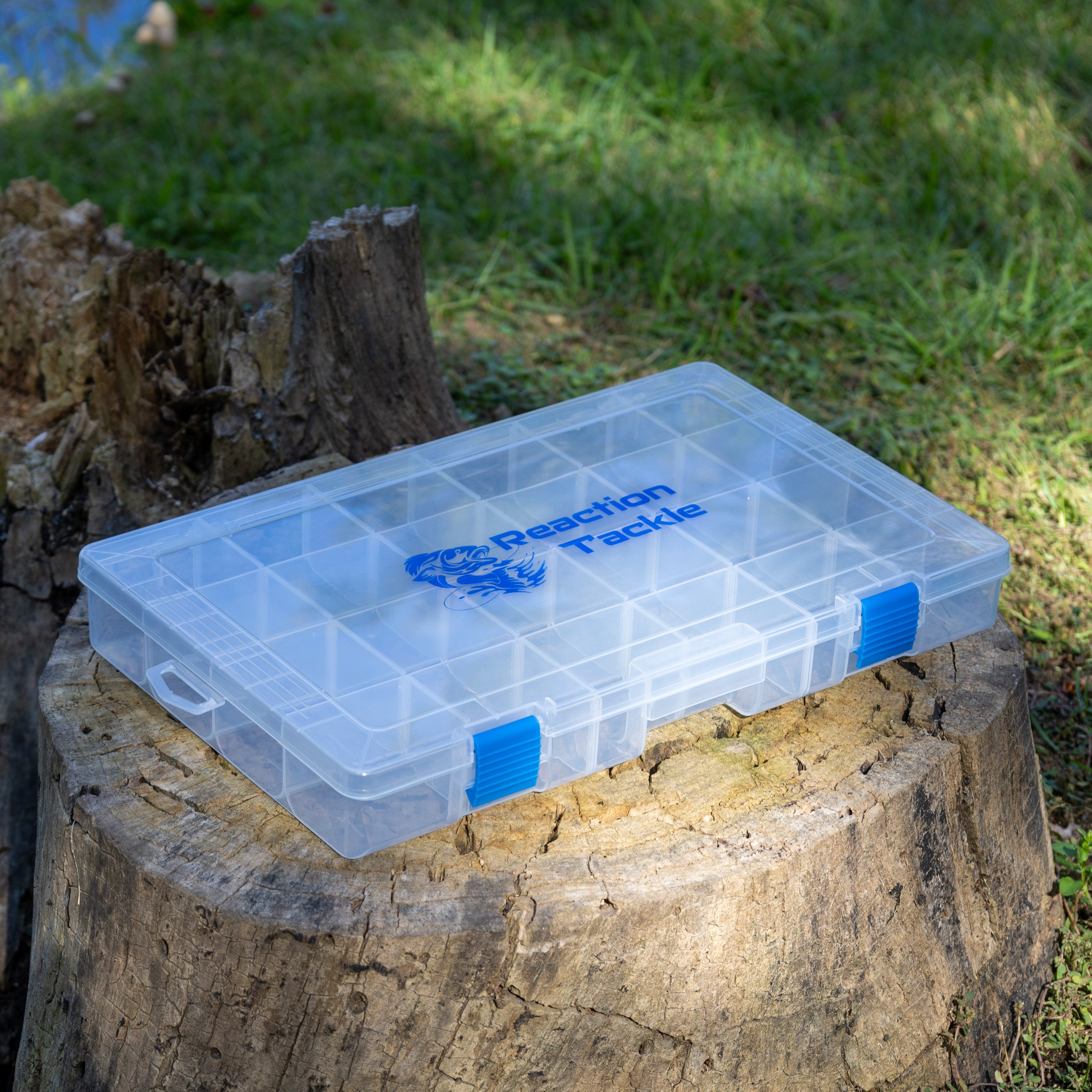Reaction Tackle Basic Tackle Tray- Affordable, Lightweight Design with 2 Secure Clips - Keep Casting Fishing & Outdoors
