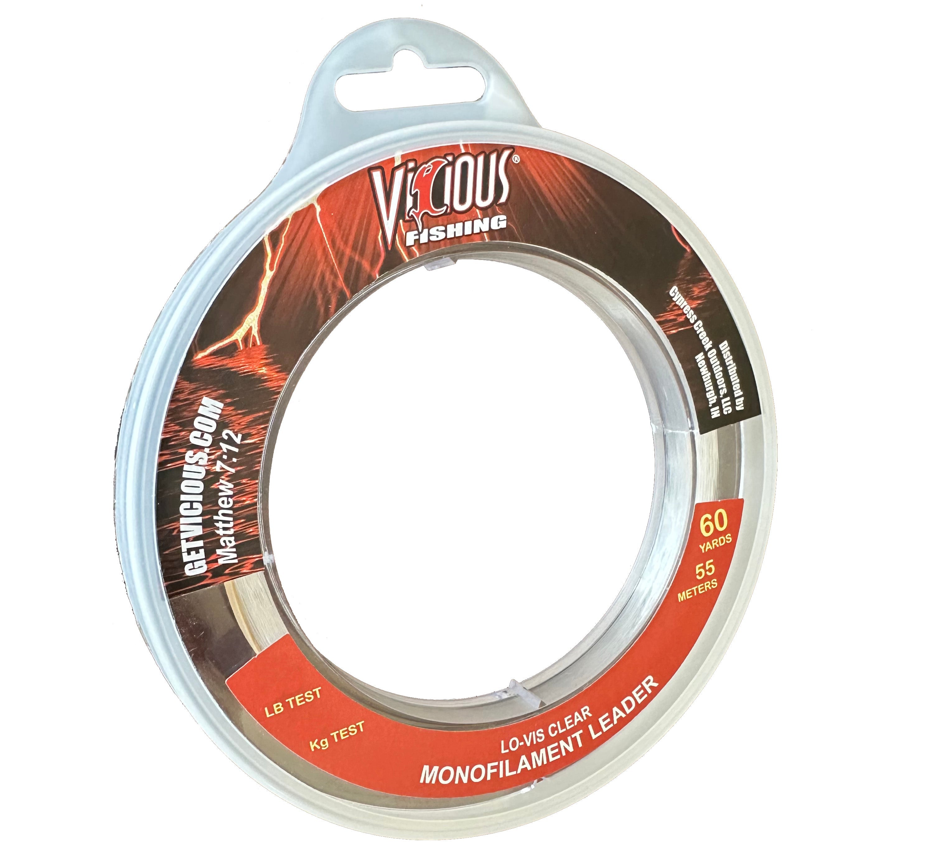 Vicious Mono Leader - 60 Lb Test - Keep Casting Fishing & Outdoors