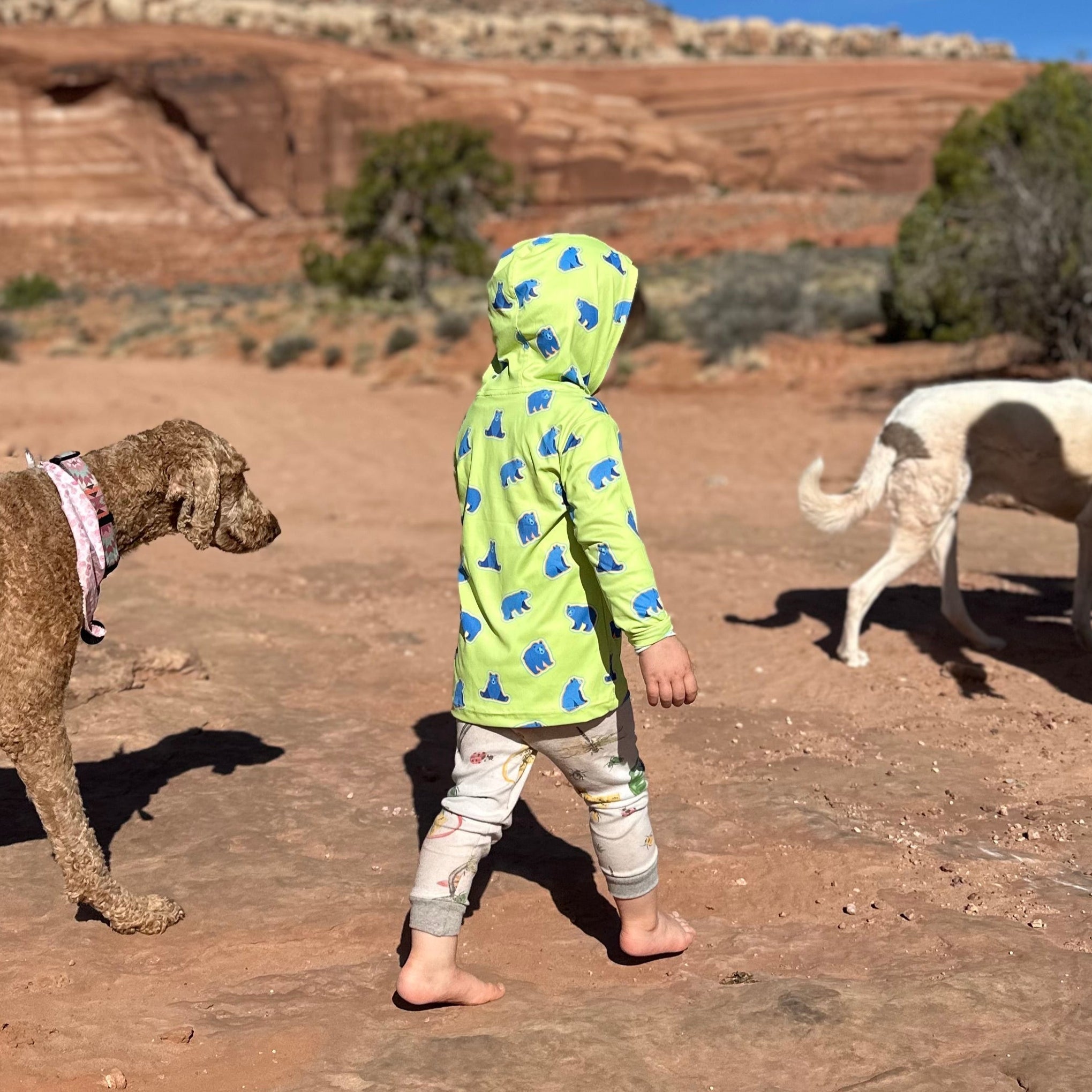 Bear Tracks UPF 50 Kid's Sun Hoodie