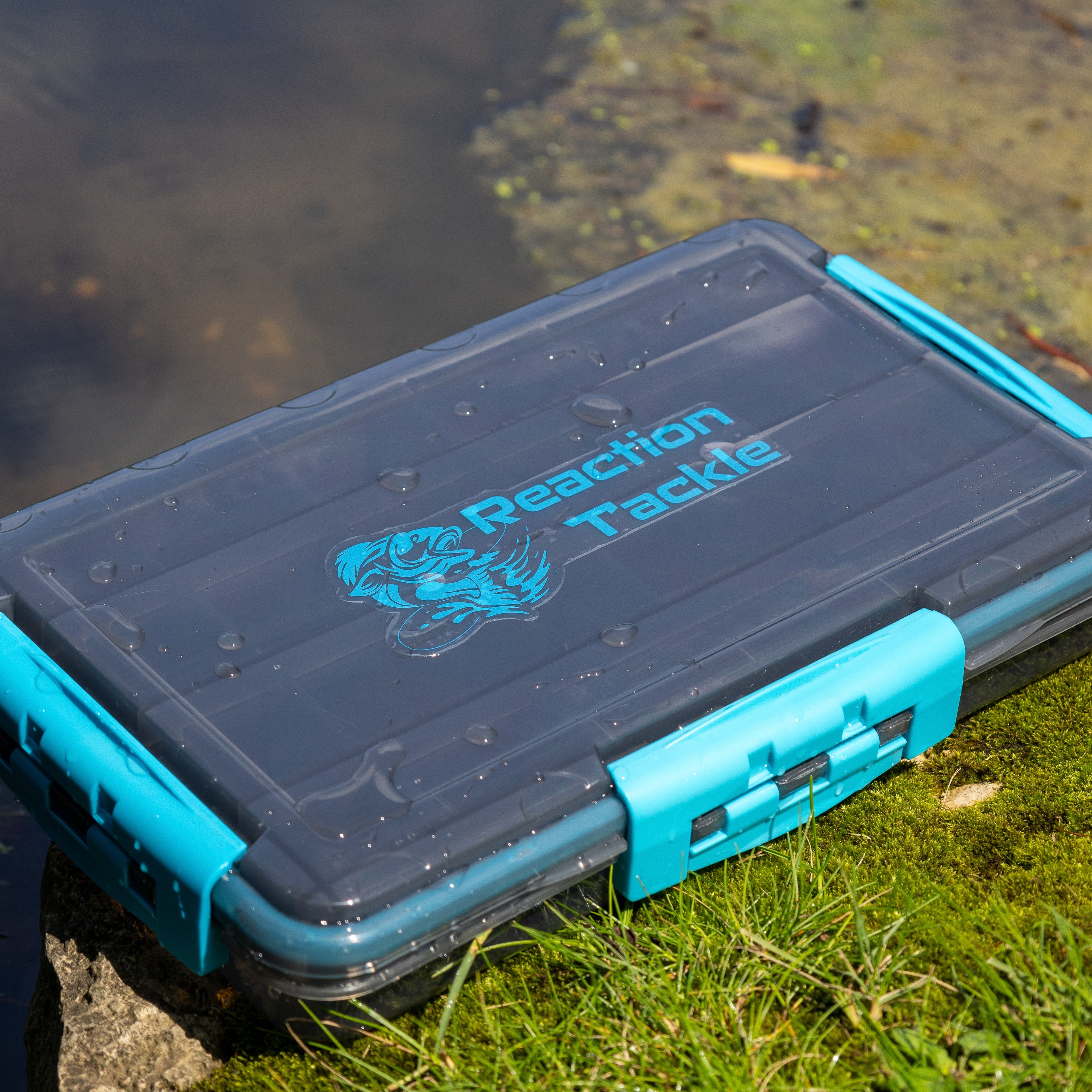 Reaction Tackle Premium Tackle Tray- High Performance and Waterproof with 3 Resilient Clips - Keep Casting Fishing & Outdoors