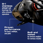 Reaction Tackle Baitcasting Fishing Reel – ReactCast Edition- High-Speed 7.3:1 Gear Ratio - NEW