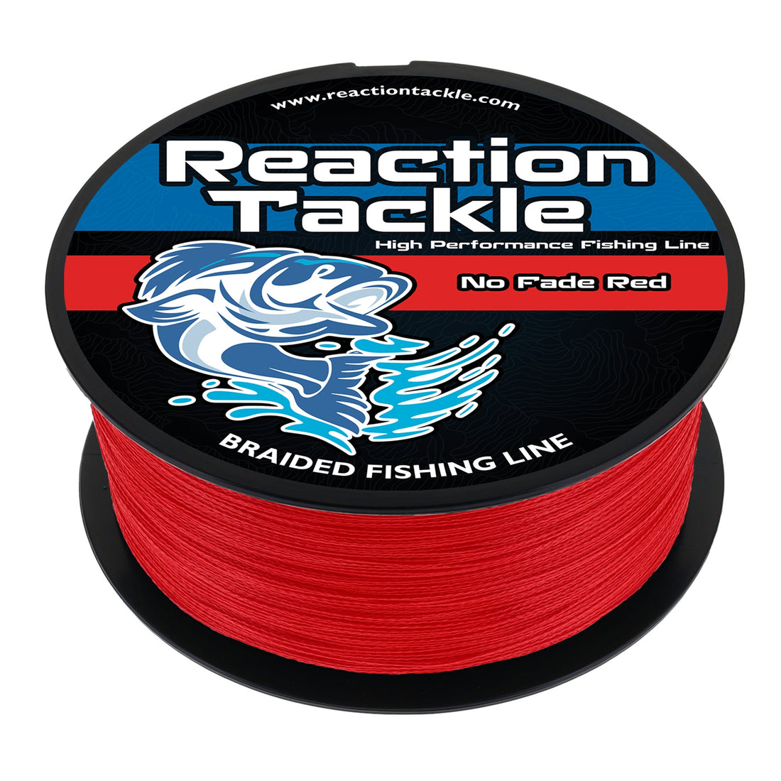 Reaction Tackle Braided Fishing Line - NO FADE Red - Keep Casting Fishing & Outdoors