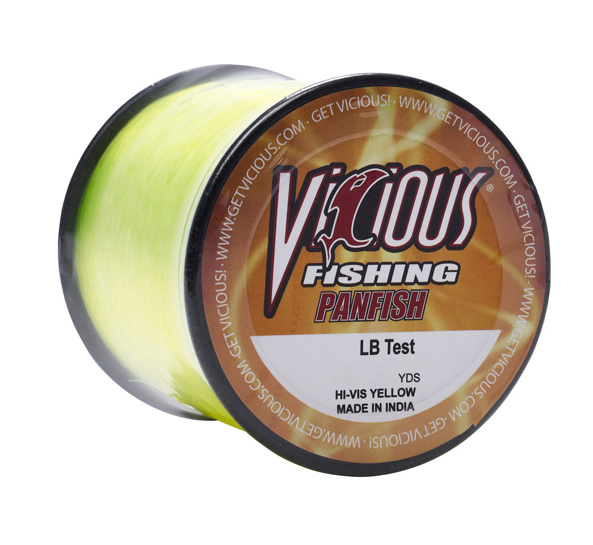 Vicious Panfish Hi-Vis Yellow Mono - 2 Lb Test - Keep Casting Fishing & Outdoors