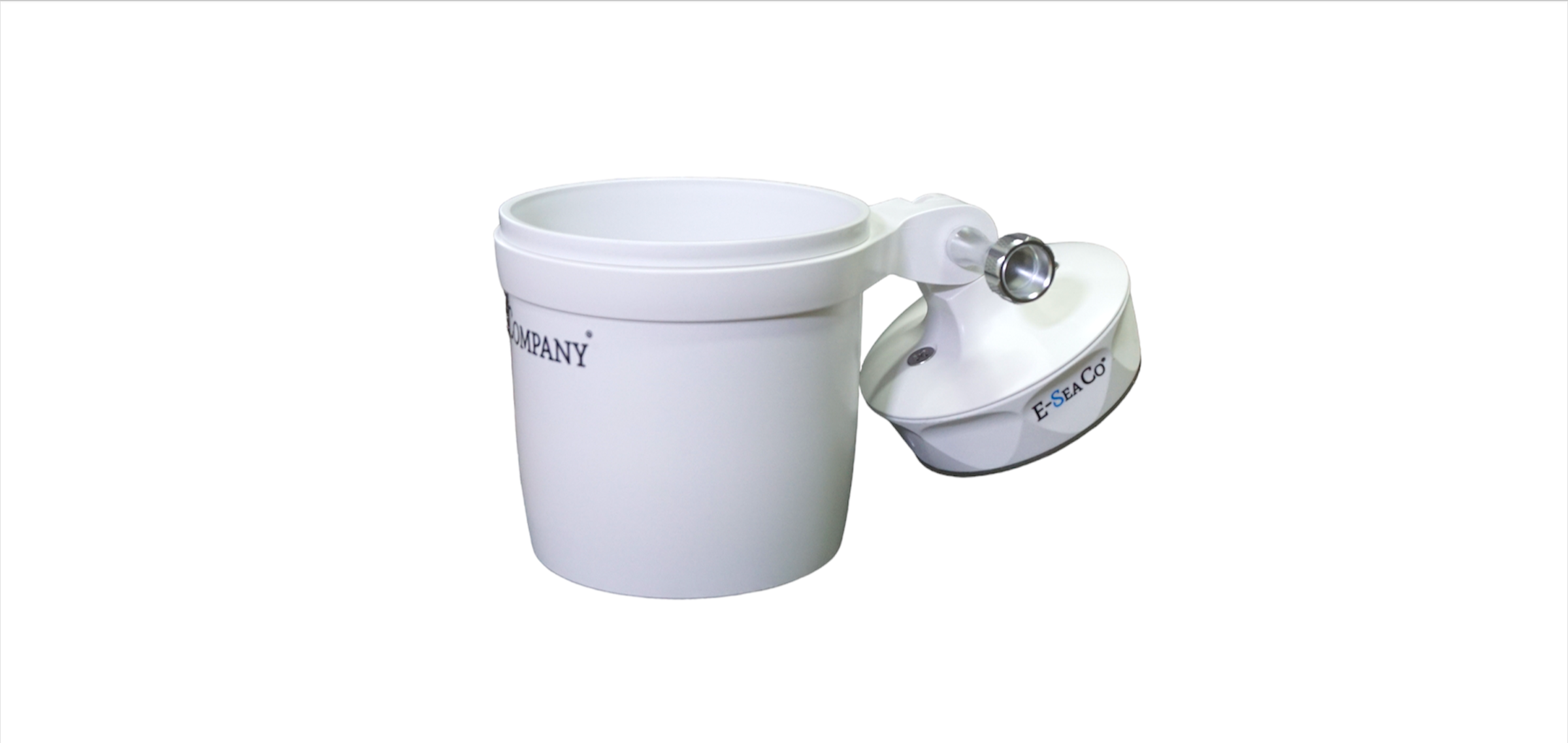 E-Sea Cup Adjustable-Suction Mounted Adjustable Angle Cup Holder-White - Keep Casting Fishing & Outdoors