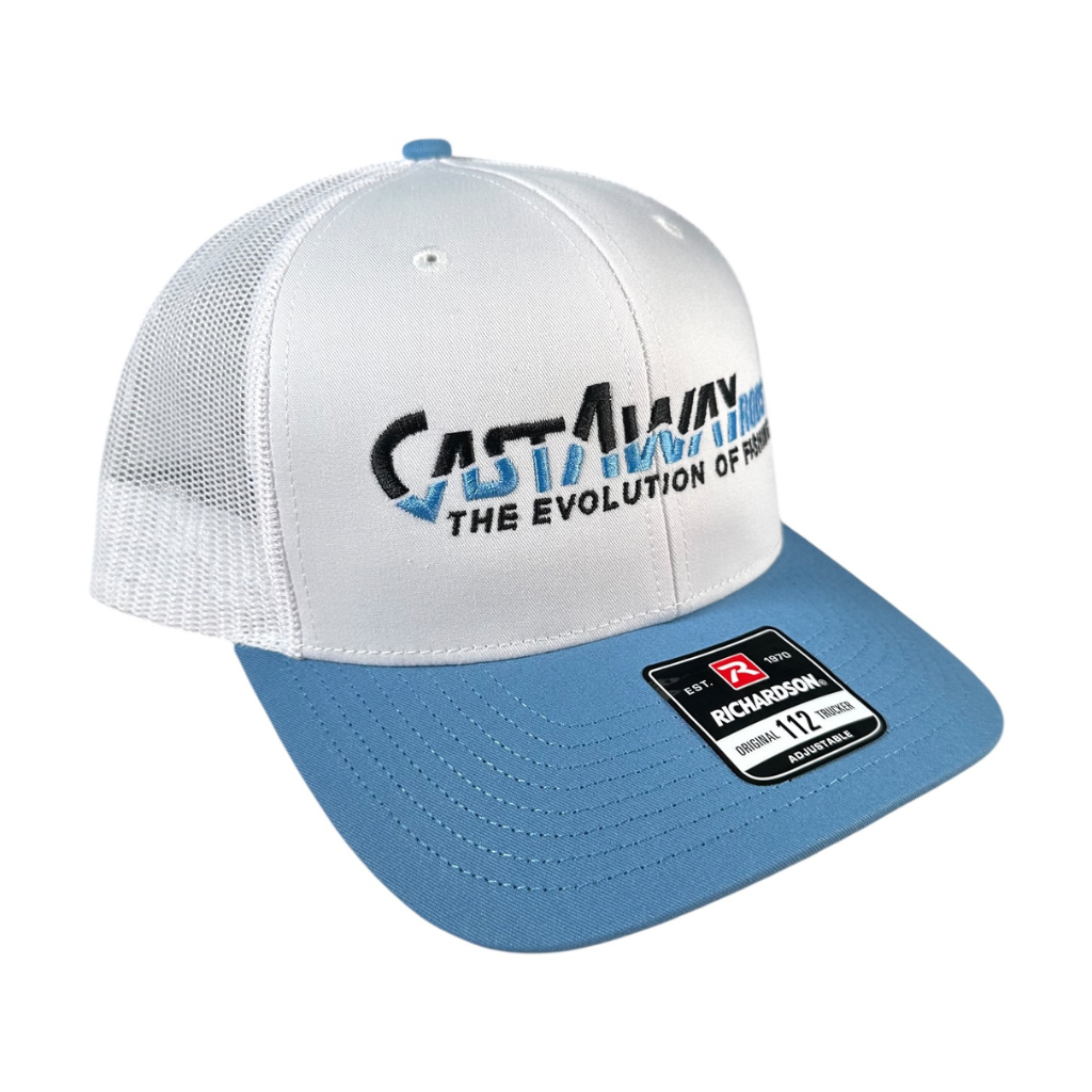 CastAway Trucker Hat - Columbia Blue/White - Keep Casting Fishing & Outdoors
