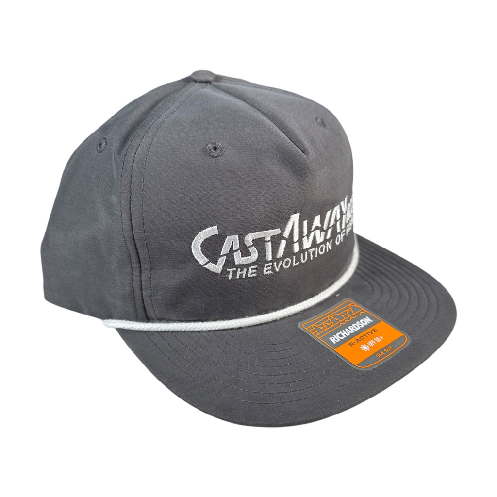 CastAway Rope Hat - Charcoal/White - Keep Casting Fishing & Outdoors