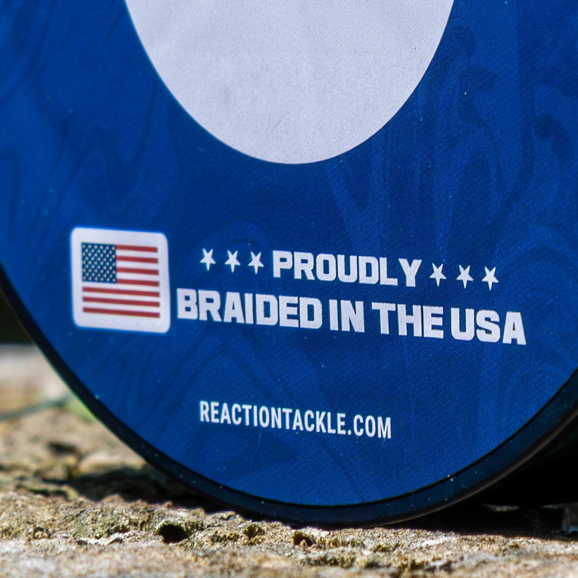 Reaction Tackle BRAIDED IN THE USA Fishing Line- 8X- NEW - Keep Casting Fishing & Outdoors