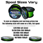 Reaction Tackle X8 Braided Fishing Line - Hi Vis Yellow 8 Strand
