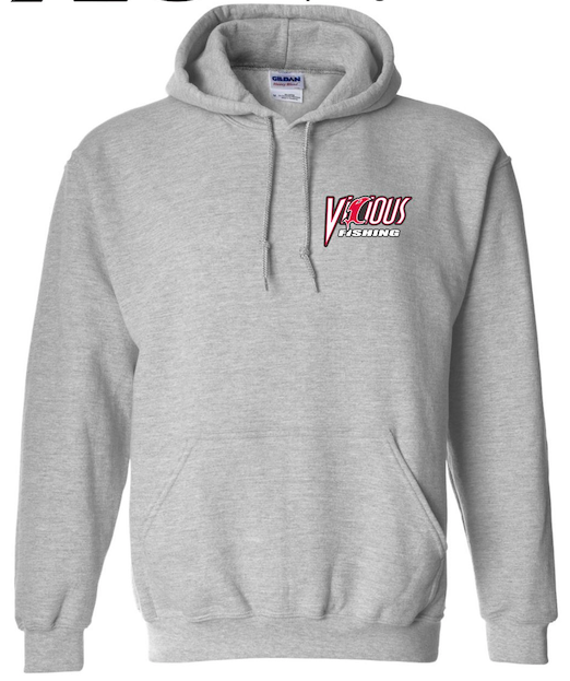 Vicious Classic Gray Hoodie - Keep Casting Fishing & Outdoors