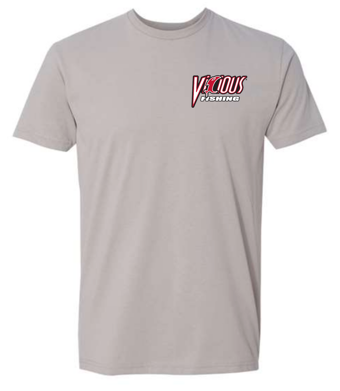 Vicious Classic "Get Vicious" Logo Tee - Premium Gray - Keep Casting Fishing & Outdoors