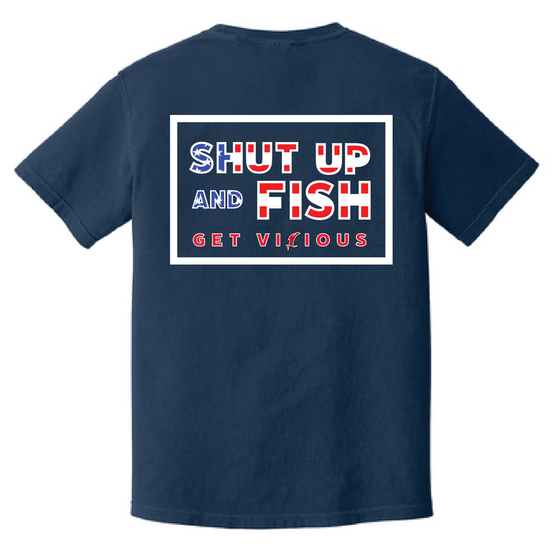 Shut Up & Fish Tee - Keep Casting Fishing & Outdoors