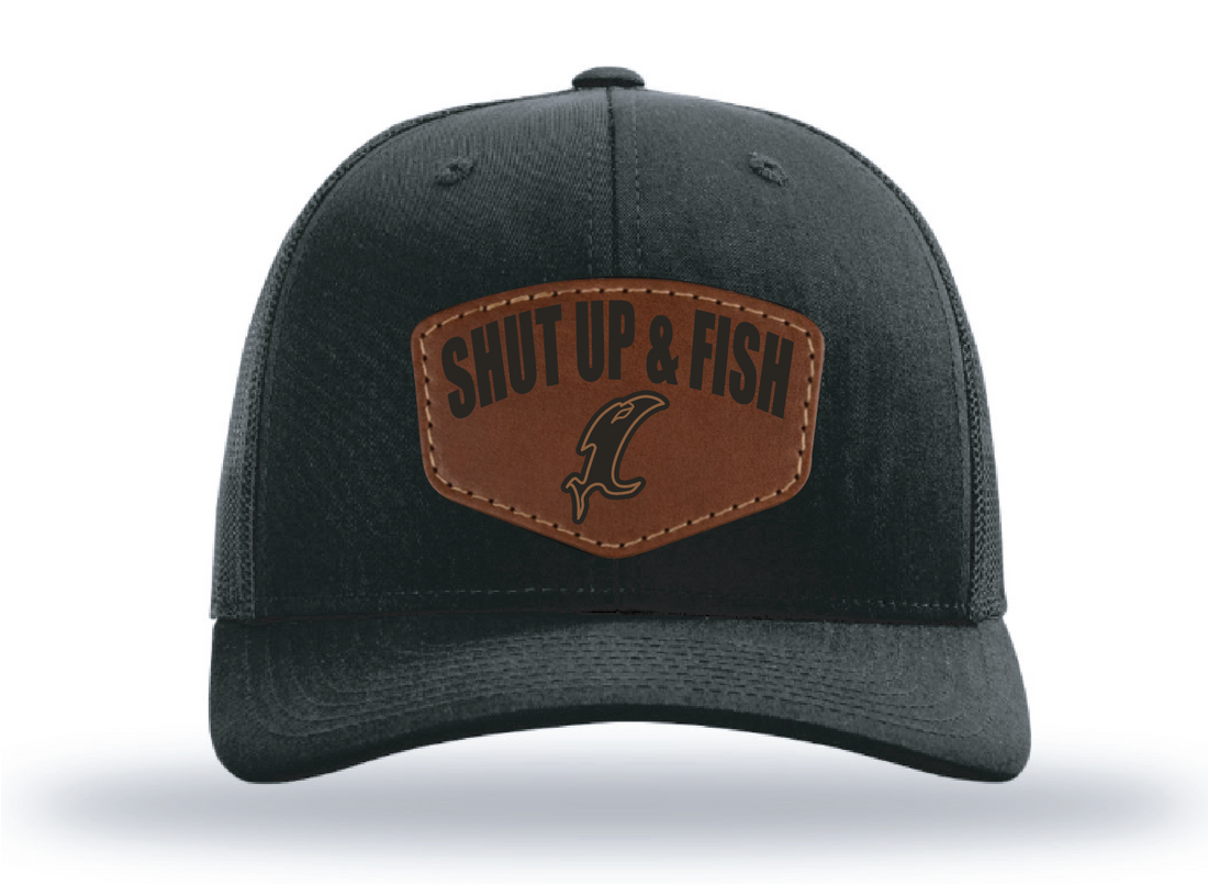 Shut Up & Fish Vic Patch - Black - Keep Casting Fishing & Outdoors