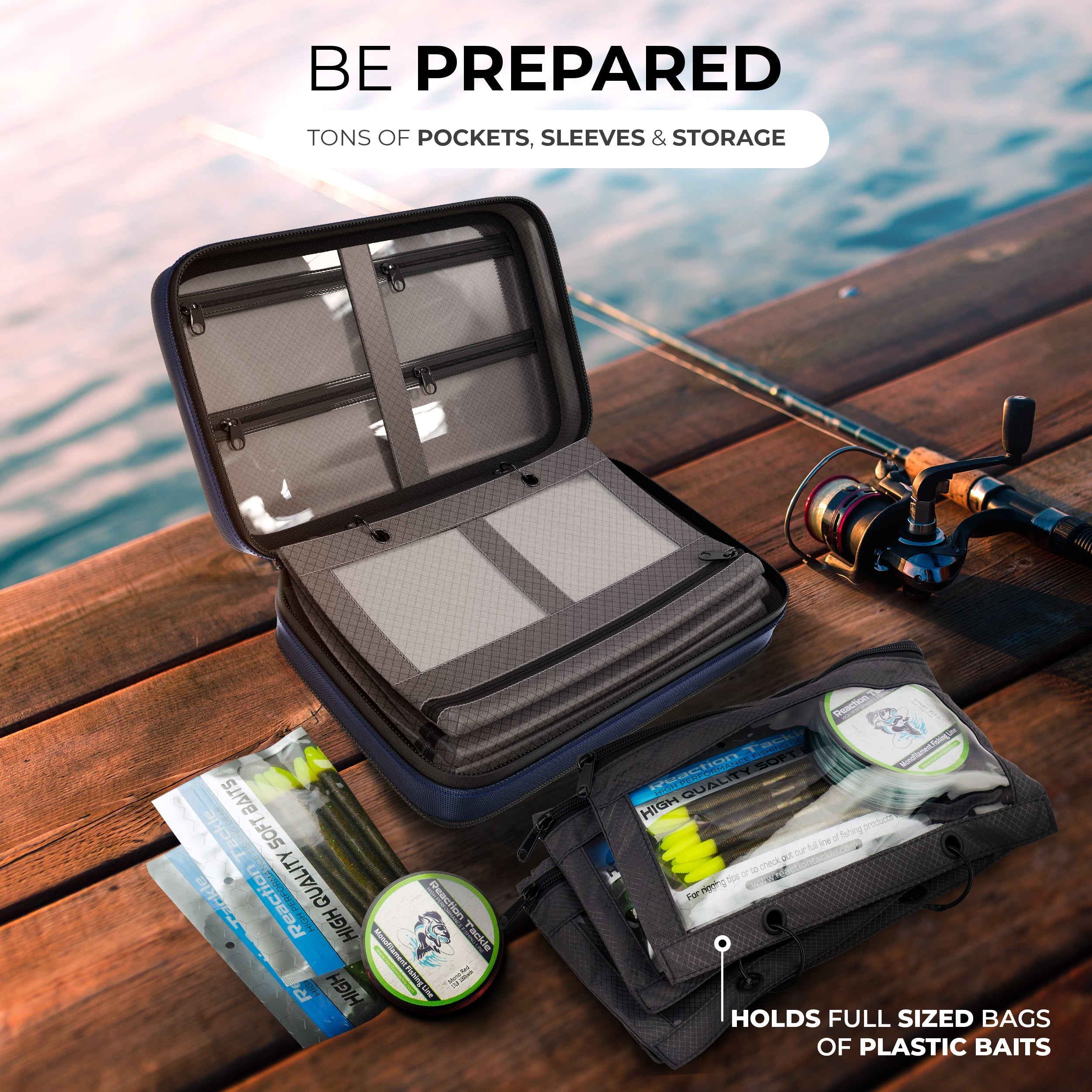 Reaction Tackle Deluxe Bait Binder and Tackle Storage - Keep Casting Fishing & Outdoors