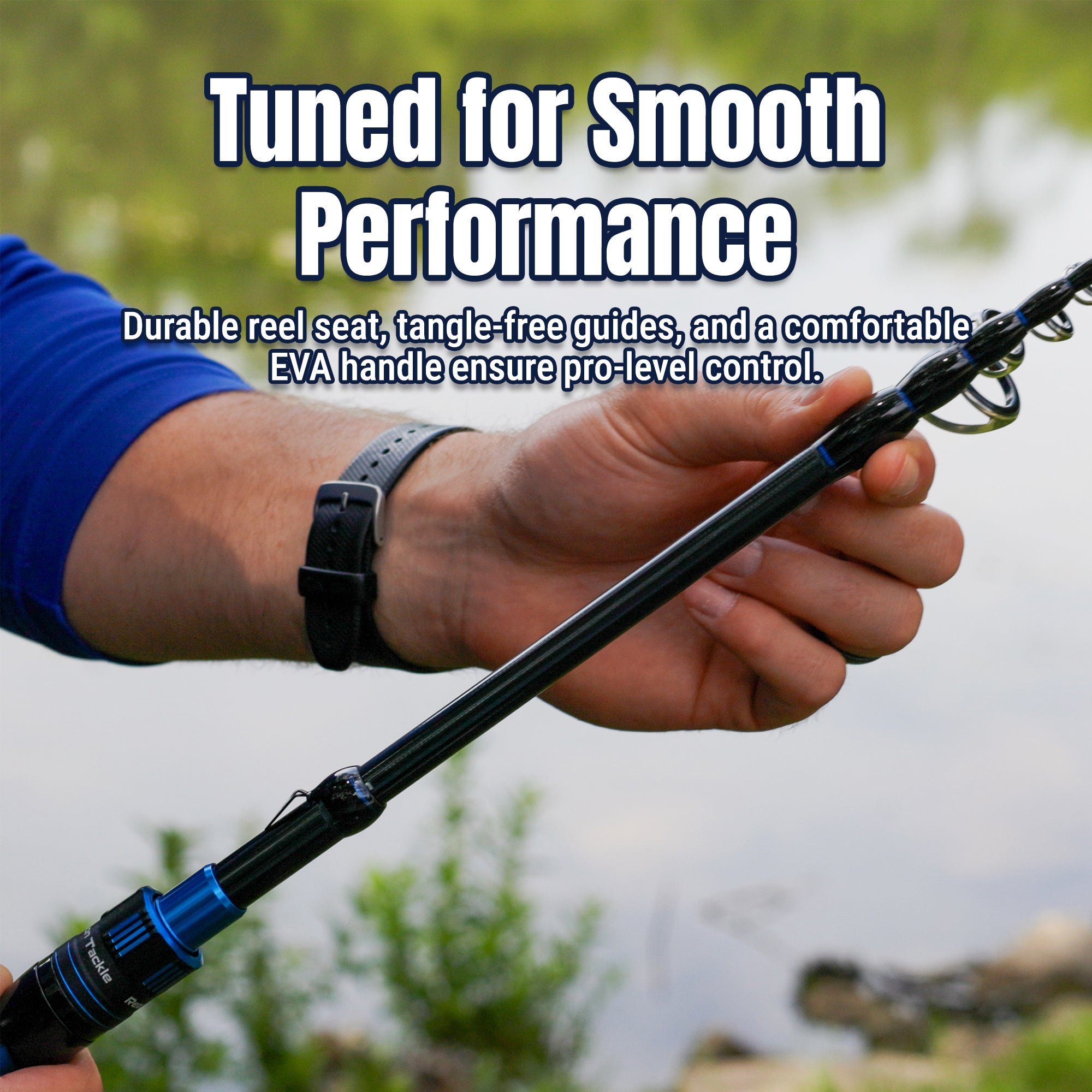 Reaction Tackle Telescopic Spinning Rod – Carbon Travel Fishing Rod – Collapsible Rod for Freshwater and Saltwater - NEW - Keep Casting Fishing & Outdoors