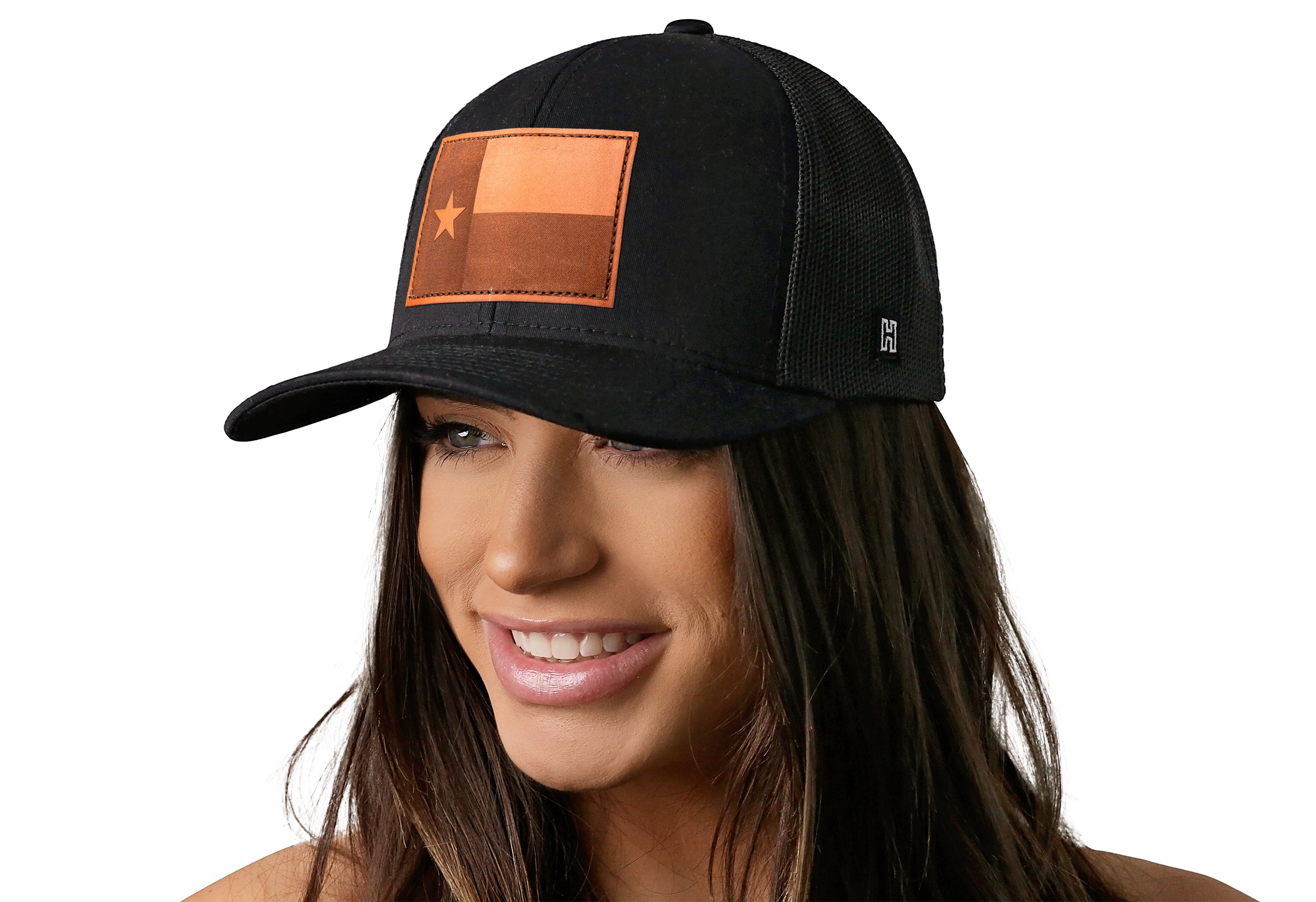 Haka Hat Texas Flag | Leather-Black