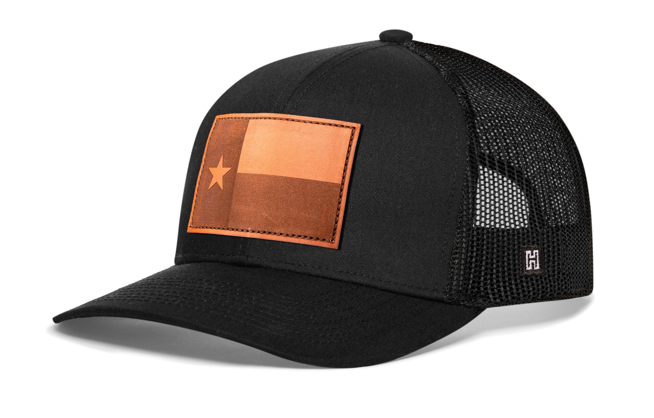 Haka Hat Texas Flag | Leather-Black