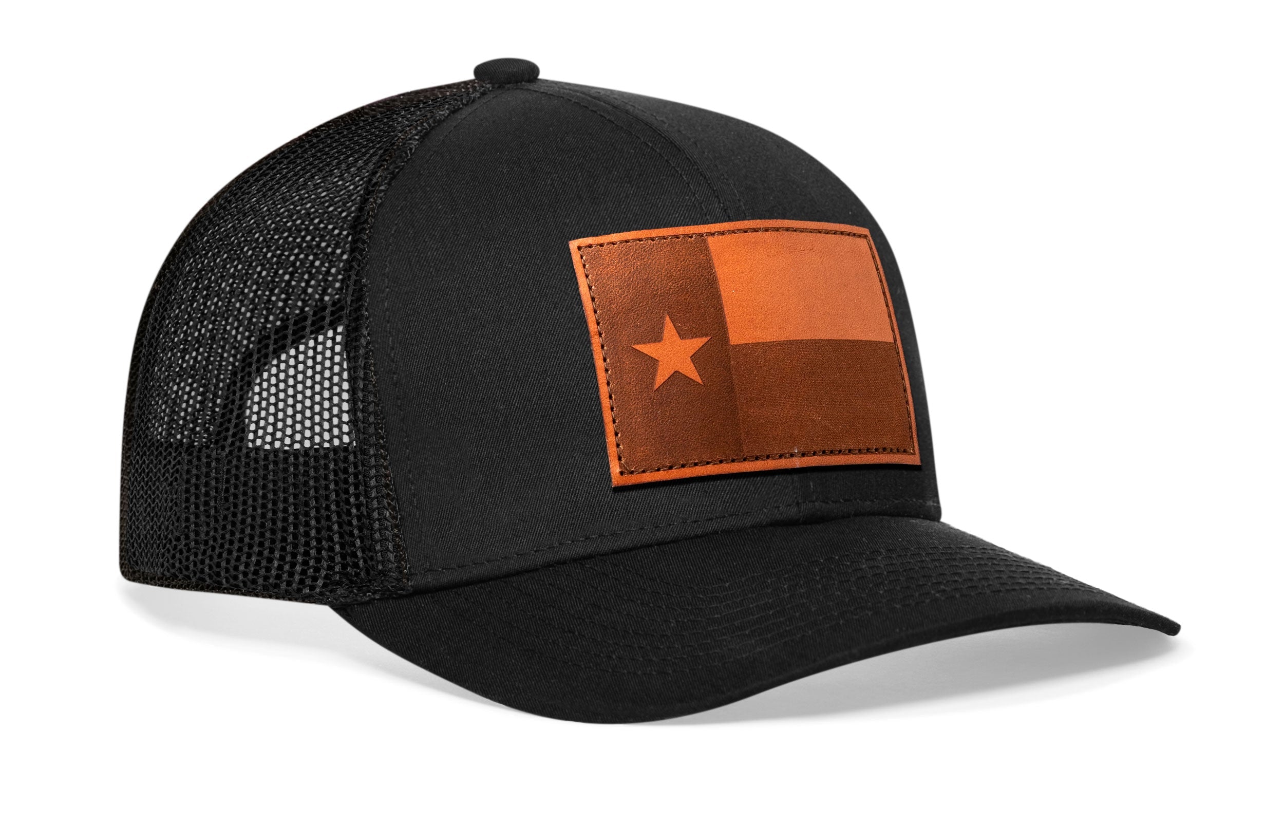 Haka Hat Texas Flag | Leather-Black