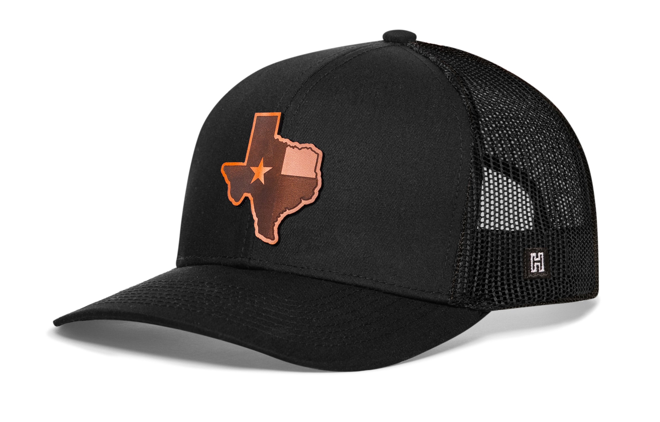 Haka Hat Texas Flag | Leather-Black