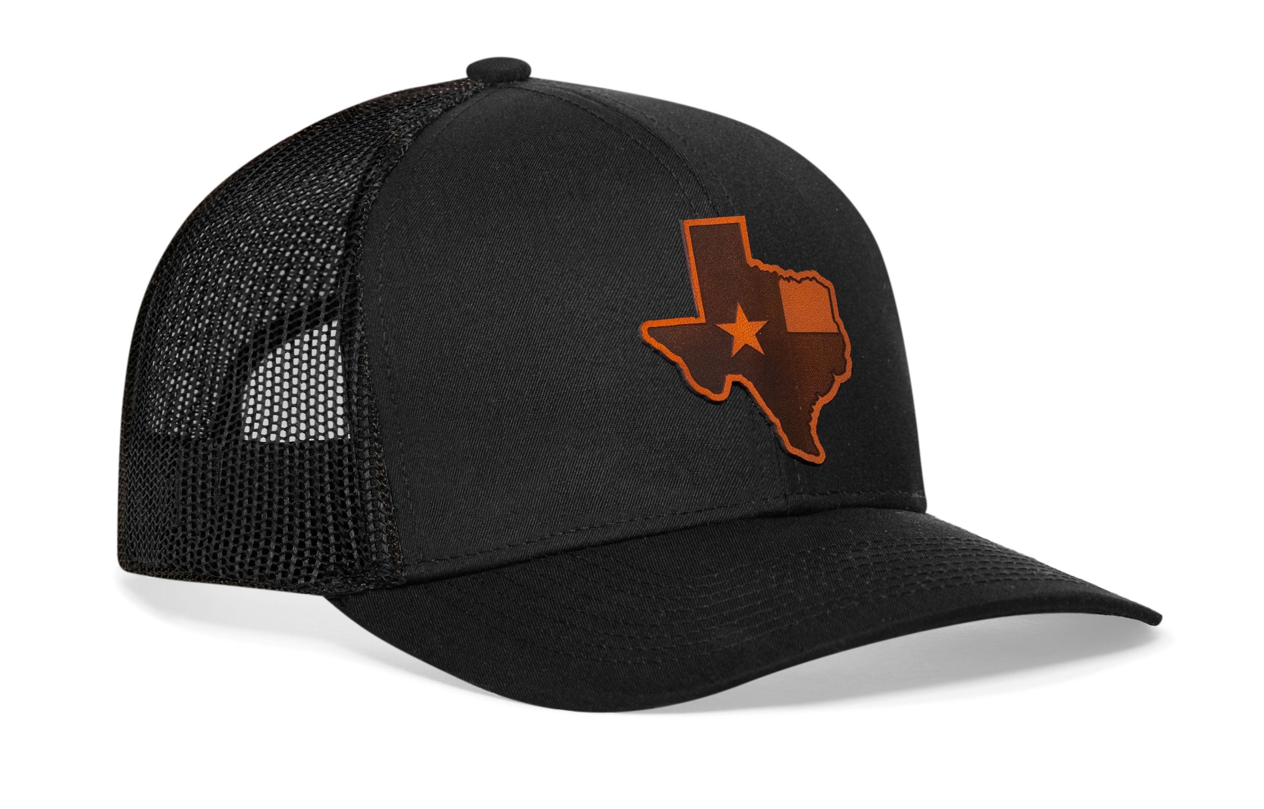 Haka Hat Texas Flag | Leather-Black