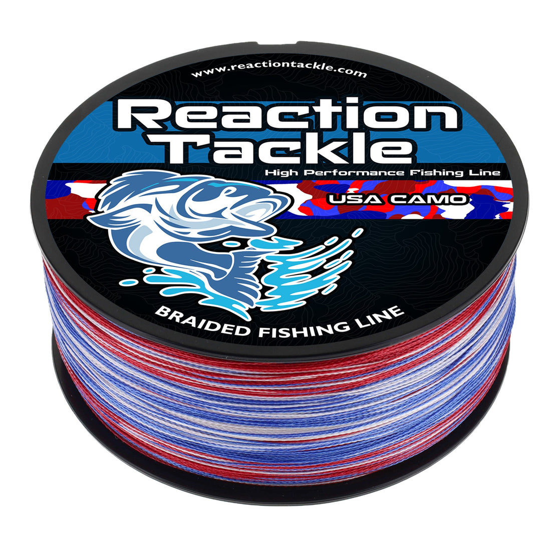 Reaction Tackle Braided Fishing Line - USA Camo - Keep Casting Fishing & Outdoors