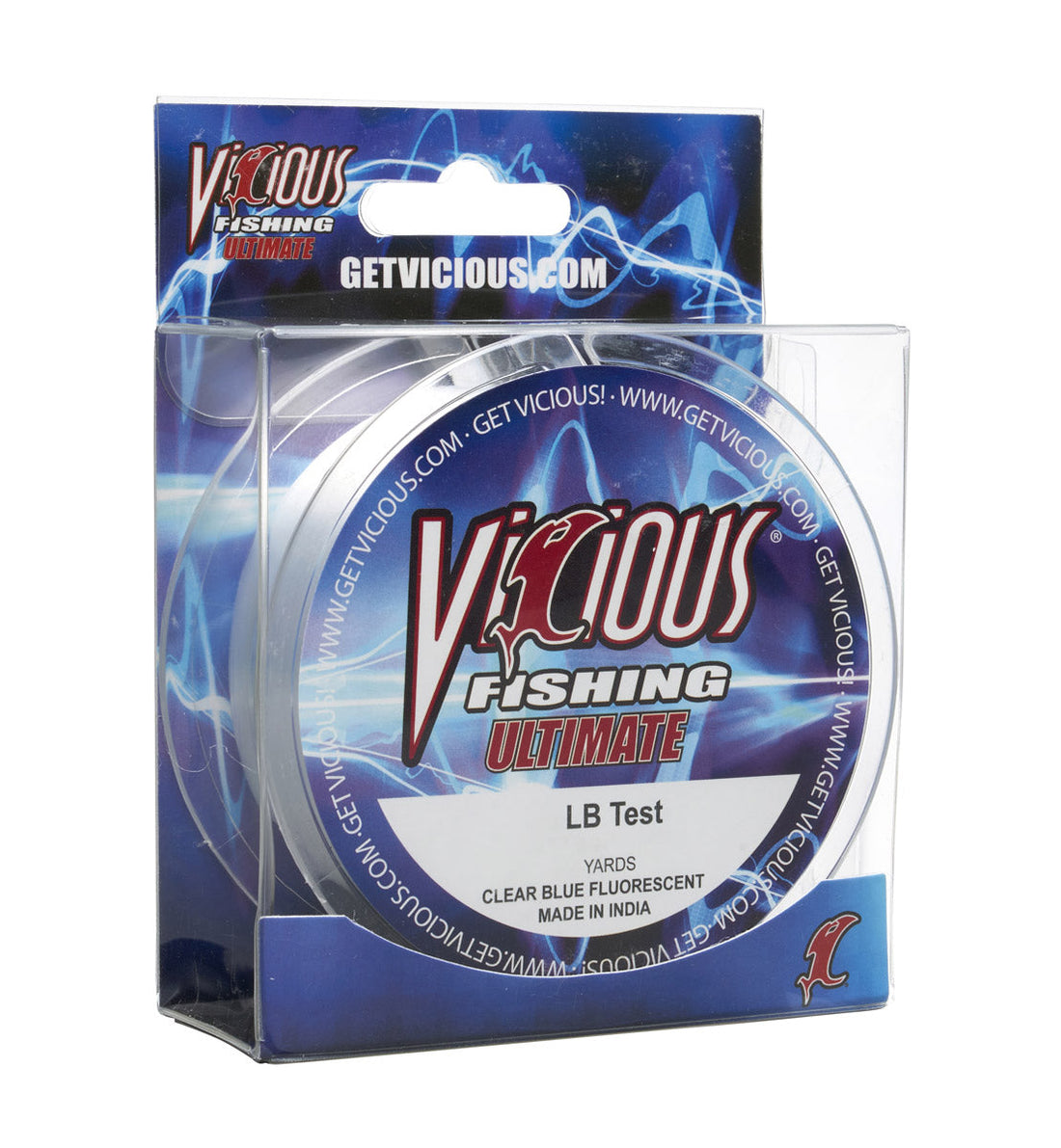 Vicious Ultimate Clear-Blue Fluorescent Mono - 14 Lb Test - Keep Casting Fishing & Outdoors
