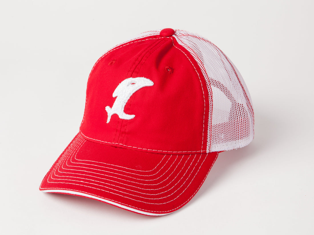 Classic Red/White Adjustable Hat - Keep Casting Fishing & Outdoors