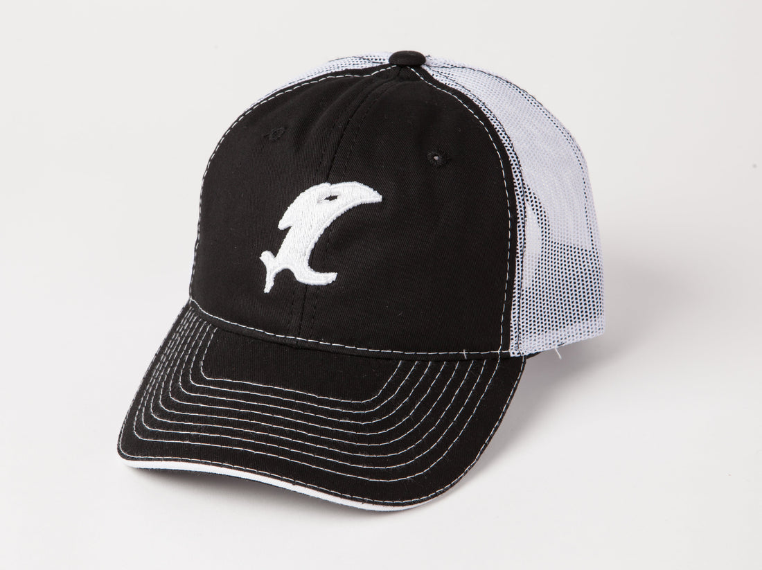 Classic Black/White Adjustable Hat - Keep Casting Fishing & Outdoors