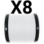 Reaction Tackle X8 Braided Fishing Line - NO FADE White 8 Strand - NEW