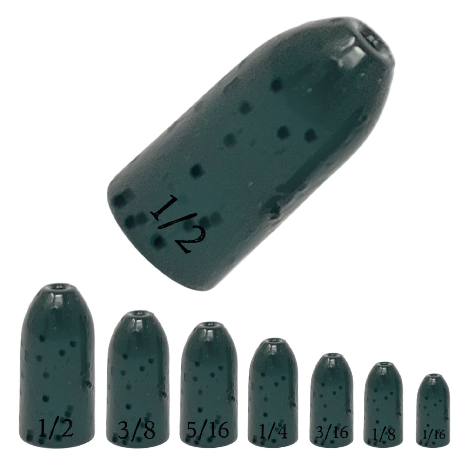 Reaction Tackle Tungsten Worm Weights / Bullet Shaped Sinkers - Keep Casting Fishing & Outdoors