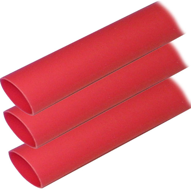Ancor Adhesive Lined Heat Shrink Tubing (ALT) - 1" x 12" - 3 - Pack - Red - Keep Casting Fishing & Outdoors