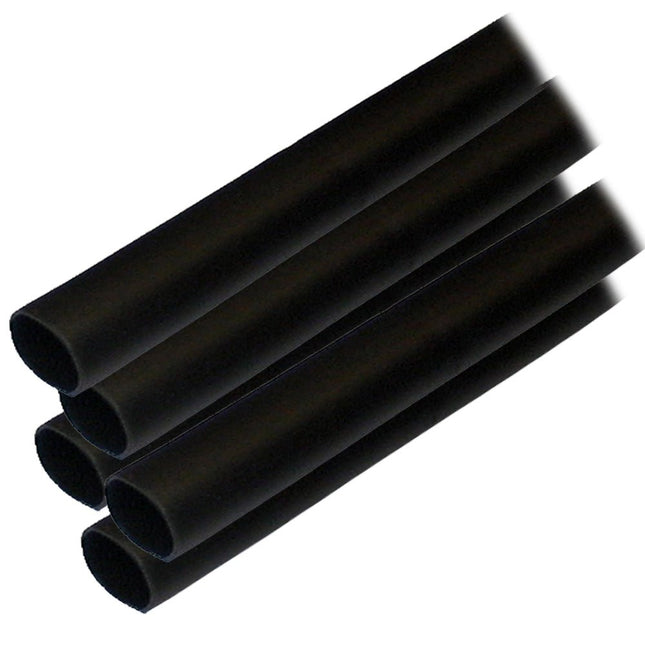 Ancor Adhesive Lined Heat Shrink Tubing (ALT) - 1/2" x 12" - 5 - Pack - Black - Keep Casting Fishing & Outdoors