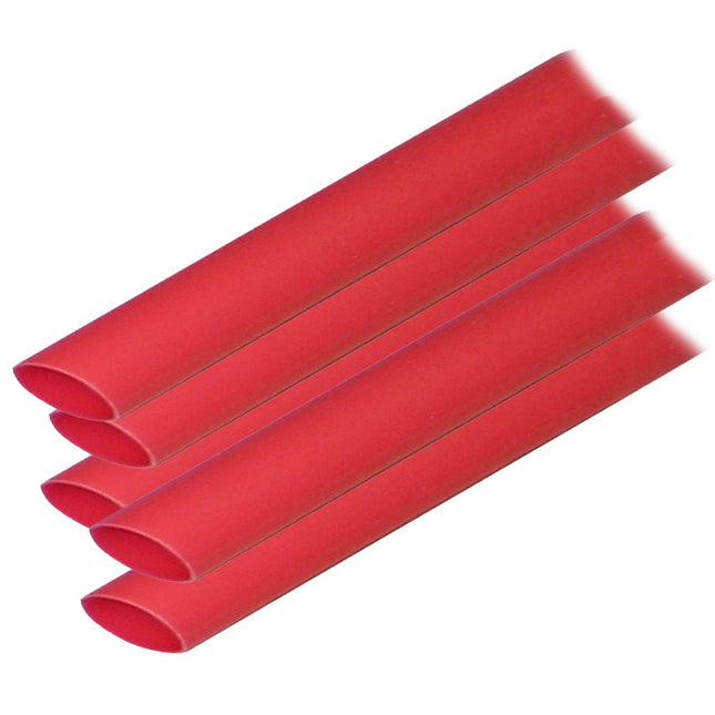 Ancor Adhesive Lined Heat Shrink Tubing (ALT) - 1/2" x 12" - 5 - Pack - Red - Keep Casting Fishing & Outdoors