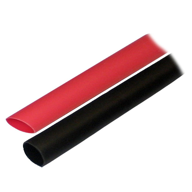 Ancor Adhesive Lined Heat Shrink Tubing (ALT) - 1/2" x 3" - 2 - Pack - Black/Red - Keep Casting Fishing & Outdoors