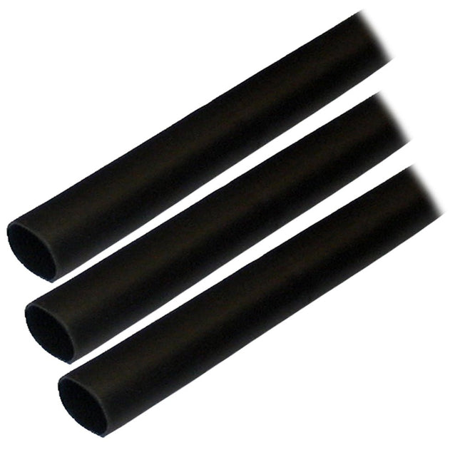 Ancor Adhesive Lined Heat Shrink Tubing (ALT) - 1/2" x 3" - 3 - Pack - Black - Keep Casting Fishing & Outdoors