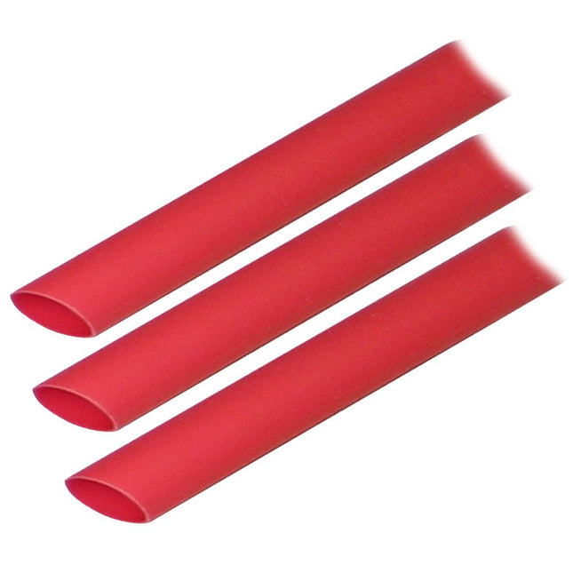 Ancor Adhesive Lined Heat Shrink Tubing (ALT) - 1/2" x 3" - 3 - Pack - Red - Keep Casting Fishing & Outdoors
