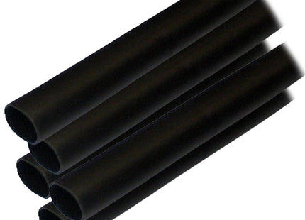 Ancor Adhesive Lined Heat Shrink Tubing (ALT) - 1/2" x 6" - 5 - Pack - Black - Keep Casting Fishing & Outdoors
