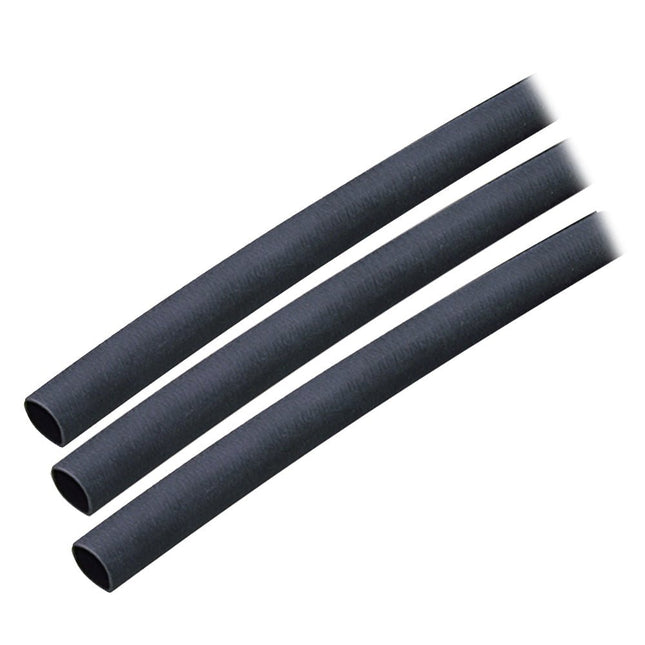 Ancor Adhesive Lined Heat Shrink Tubing (ALT) - 1/4" x 3" - 3 - Pack - Black - Keep Casting Fishing & Outdoors
