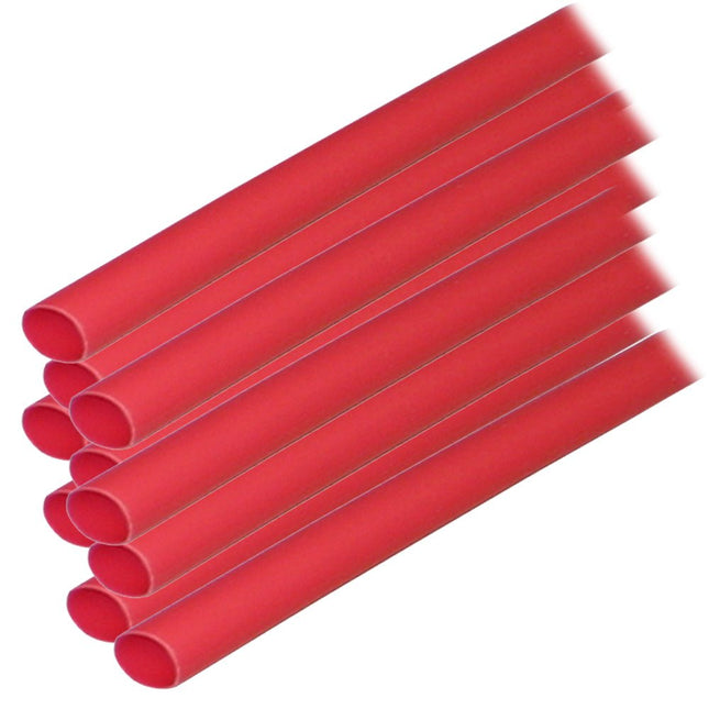 Ancor Adhesive Lined Heat Shrink Tubing (ALT) - 1/4" x 6" - 10 - Pack - Red - Keep Casting Fishing & Outdoors