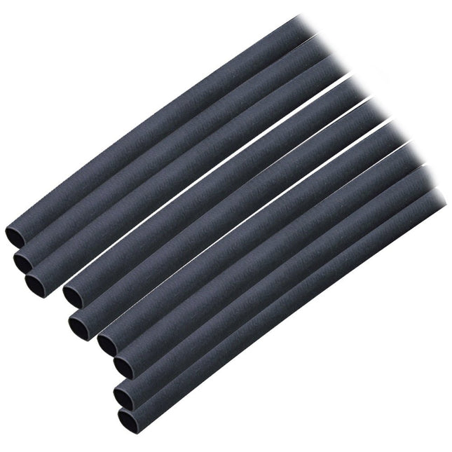 Ancor Adhesive Lined Heat Shrink Tubing (ALT) - 3/16" x 6" - 10 - Pack - Black - Keep Casting Fishing & Outdoors