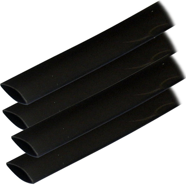Ancor Adhesive Lined Heat Shrink Tubing (ALT) - 3/4" x 12" - 4 - Pack - Black - Keep Casting Fishing & Outdoors