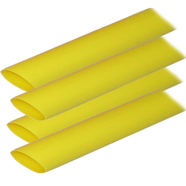 Ancor Adhesive Lined Heat Shrink Tubing (ALT) - 3/4" x 12" - 4 - Pack - Yellow - Keep Casting Fishing & Outdoors