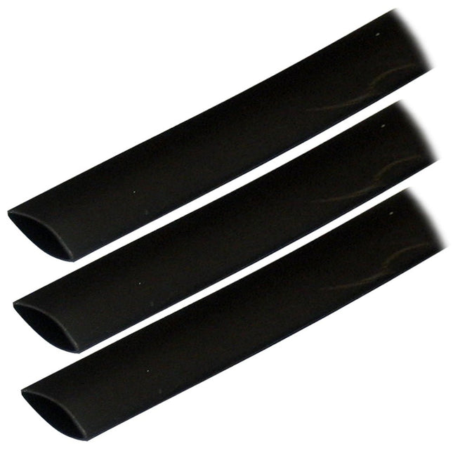 Ancor Adhesive Lined Heat Shrink Tubing (ALT) - 3/4" x 3" - 3 - Pack - Black - Keep Casting Fishing & Outdoors