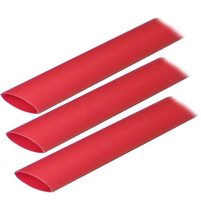 Ancor Adhesive Lined Heat Shrink Tubing (ALT) - 3/4" x 3" - 3 - Pack - Red - Keep Casting Fishing & Outdoors